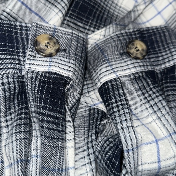 Millenium blue Plaid Button-Up Shirt size xsmall/small - Picture 4 of 6